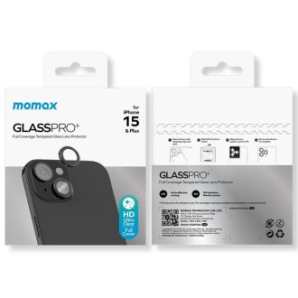 For iPhone 15 / 15 Plus MOMAX Eagle Eye Independent Full Cover Phone Lens Glass Film(Black)