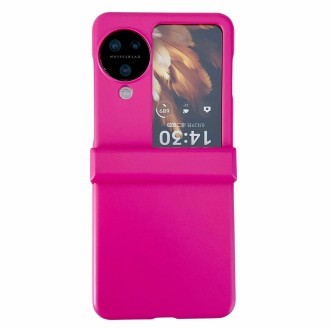 For OPPO Find N3 Flip Three-stage Pearlescent Paint PC Shockproof Phone Case(Red)