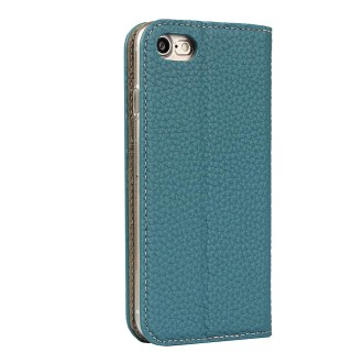 For iPhone SE 2022 / SE 2020 / 8 / 7 Litchi Genuine Leather Phone Case(Sky Blue)