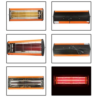 220V 1050W Heat Light Infrared Dryer Spray Paint Heating Curing Lamp Baking Booth Heater, UK Plug