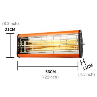 220V 1050W Heat Light Infrared Dryer Spray Paint Heating Curing Lamp Baking Booth Heater, UK Plug