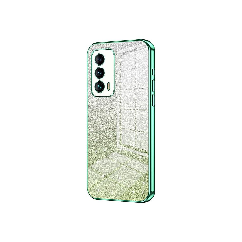 For Meizu 18 / 18s Gradient Glitter Powder Electroplated Phone Case(Green)