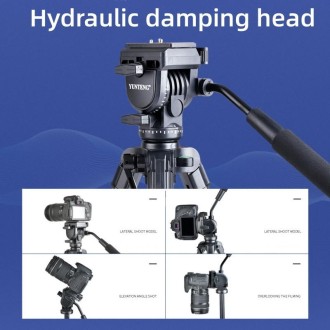 YUNTENG VCT-6006 Professional Hydraulic Head Aluminum Tripod