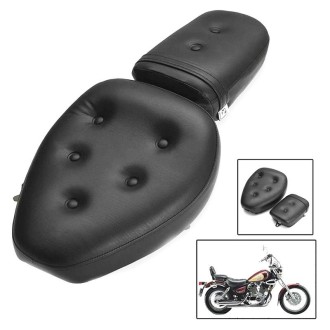 For Yamaha XV250 1988-2013 Motorcycle Large Seat Cushion + Rear Seat Cushion