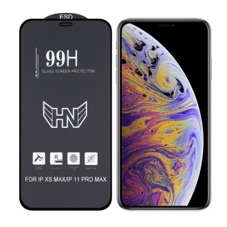 High Aluminum Large Arc Full Screen Tempered Glass Film For iPhone 11 Pro Max / XS Max