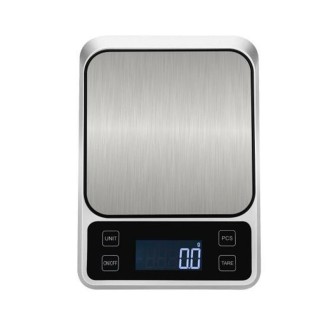 Stainless Steel Food Baking Scale Small Bench Scale Kitchen Electronic Scale English 5kg/1g