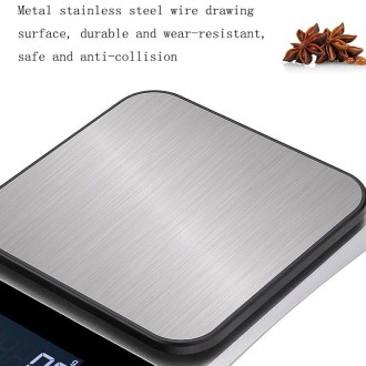 Stainless Steel Food Baking Scale Small Bench Scale Kitchen Electronic Scale English 5kg/1g