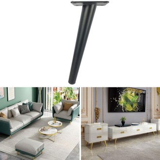 LH-ZT-0001 Cone Round Tube Furniture Support Legs, Style: Oblique Cone Height 12cm(Matte Black)