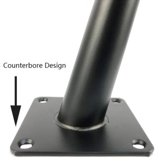 LH-ZT-0001 Cone Round Tube Furniture Support Legs, Style: Oblique Cone Height 12cm(Matte Black)