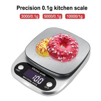 Small Multifunctional Kitchen High Precision Electronic Scale LCD Digital Display Food Scale, Model: 10kg/ 1g