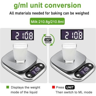 Small Multifunctional Kitchen High Precision Electronic Scale LCD Digital Display Food Scale, Model: 10kg/ 1g