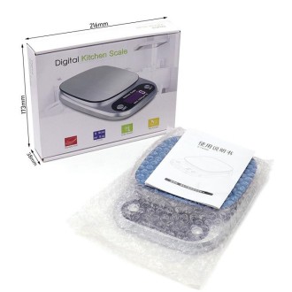 Small Multifunctional Kitchen High Precision Electronic Scale LCD Digital Display Food Scale, Model: 10kg/ 1g