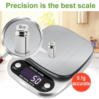 Small Multifunctional Kitchen High Precision Electronic Scale LCD Digital Display Food Scale, Model: 10kg/ 1g