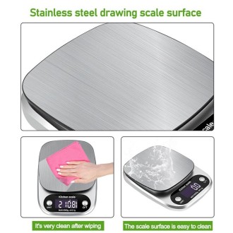 Small Multifunctional Kitchen High Precision Electronic Scale LCD Digital Display Food Scale, Model: 5kg/ 0.1g