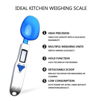 500g / 0.1g Kitchen Scale Electronic Measuring Spoon Scale With Three Spoons