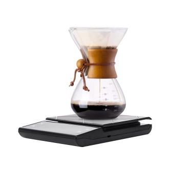 Household Kitchen Scale Hand-Made Coffee Electronic Scale With Timer(Black)