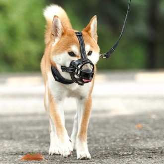 Reflective Pet Mouth Cover Anti-bite Anti-Chewing Adjustable Dog Muzzle Dog Mask, Size: NO.4(Yellow)