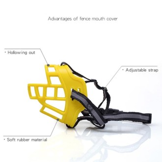 Reflective Pet Mouth Cover Anti-bite Anti-Chewing Adjustable Dog Muzzle Dog Mask, Size: NO.4(Yellow)