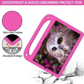 For Samsung Galaxy Tab S5e T720 Handle EVA Shockproof Tablet Case with Holder(Rose Red)