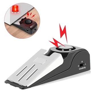 HH-MD001 Door Stop Wedge Alarm for Home and Travel(Black)