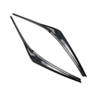 Car Headlight Eyebrow Decoration Sticker for Toyota Camry 2018+ (Carbon Fiber Black)