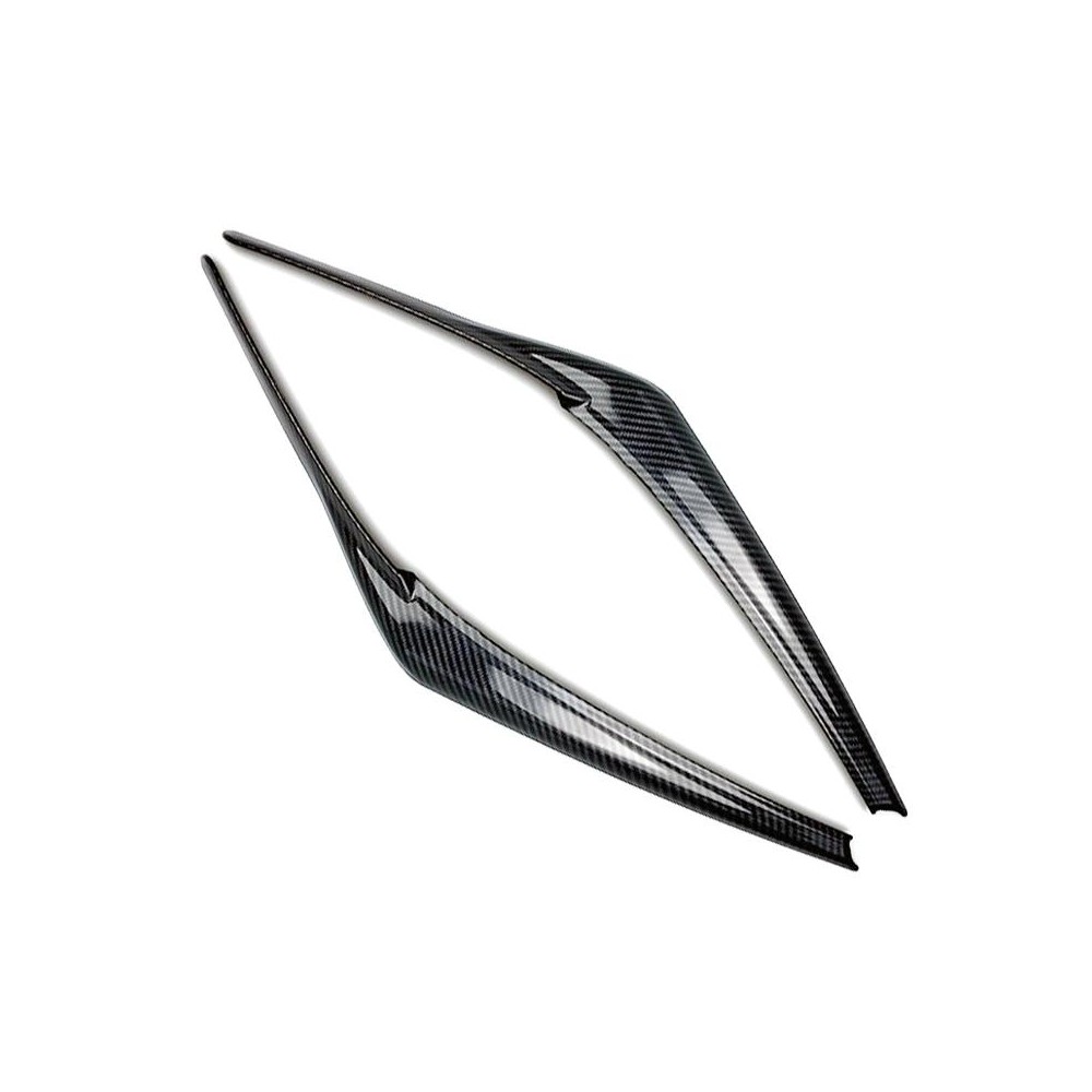 Car Headlight Eyebrow Decoration Sticker for Toyota Camry 2018+ (Carbon Fiber Black)