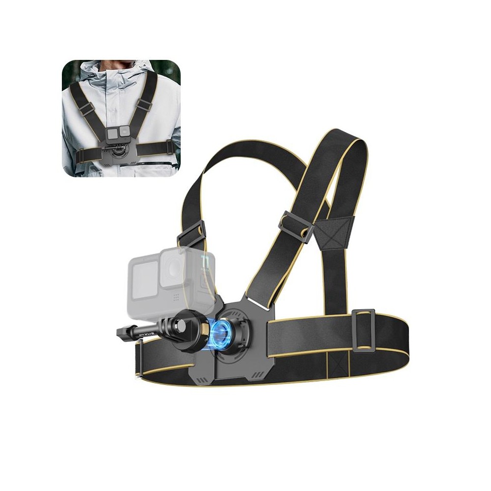 PULUZ Magnetic Quick-release Chest Strap Harness Belt (Black)