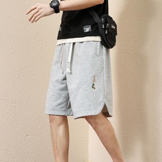 Summer Loose Fitting Youth Retro Sports Casual Shorts, Size:XXXXXL(K606-Grey)