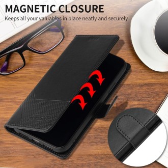 For iPhone SE 2022 / SE 2020 / 8 / 7 GQUTROBE Skin Feel Magnetic Leather Phone Case(Black)