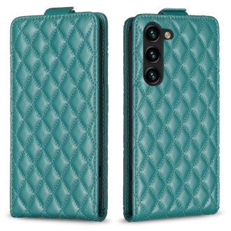 For Samsung Galaxy S24+ 5G Diamond Lattice Vertical Flip Leather Phone Case(Green)