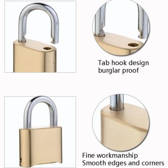 Brass Warehouse Door Logistics 4 Bit Password Lock Bottom Password Wheel Padlock