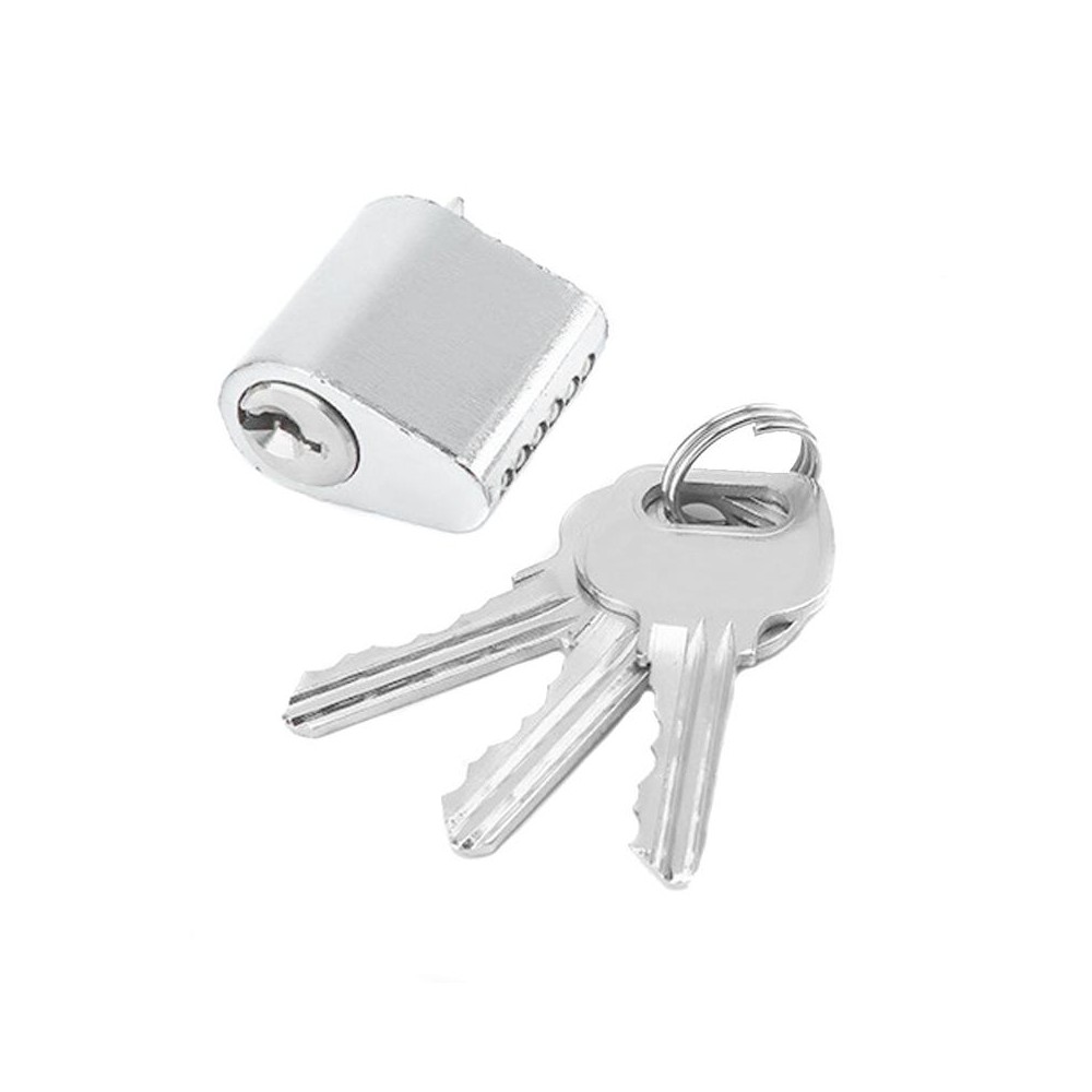 Fire Door Lock Cylinder Door Latch Fittings With Key, Model: Aluminum Core Non-Interlocking+3 Keys