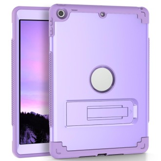 PC+Silicone Holder Tablet Case For iPad 9.7 2018 / 2017(Purple)