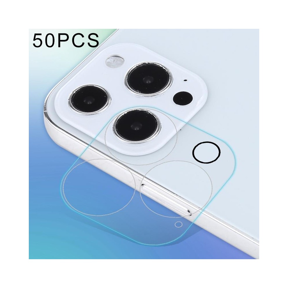 For iPhone 13 Pro 50pcs HD Rear Camera Lens Protector Tempered Glass Film