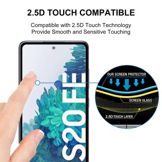 For Samsung Galaxy S20 FE / S20 FE 5G / S20 FE 2022 25 PCS Full Glue Full Screen Tempered Glass Film