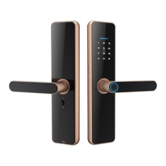 C91 Tuya Smart WiFi Password Fingerprint Electronic Door Lock(Bronze)