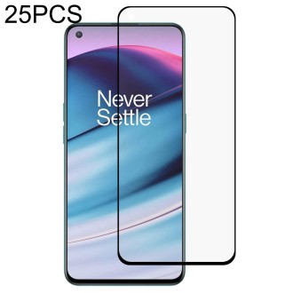 For OnePlus Nord CE 5G 25 PCS Full Glue Full Screen Tempered Glass Film