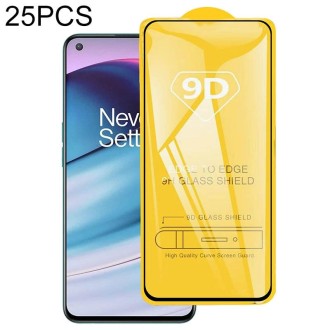 For OnePlus Nord CE 5G / Nord CE 2 5G 25 PCS 9D Full Glue Full Screen Tempered Glass Film