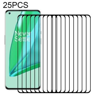 For OnePlus 9 Pro 25 PCS Full Glue 9H HD 3D Curved Edge Tempered Glass Film(Black)