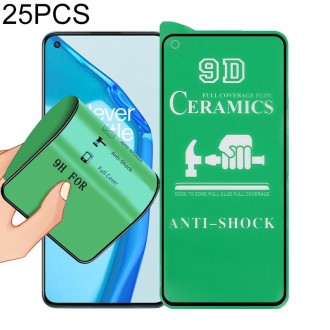 For OnePlus 9R 25 PCS 9D Full Screen Full Glue Ceramic Film