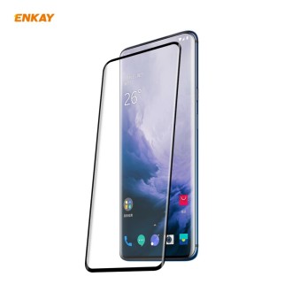 For OnePlus 7 Pro / 7T Pro ENKAY Hat-Prince 0.26mm 9H 3D Full Glue Explosion-proof Full Screen Curved Heat Bending Tempered Glas