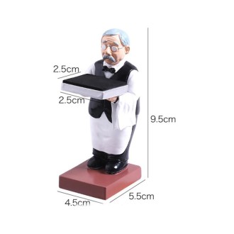 Watch Shelf Support Decorative Ornaments Watch Storage Box Display Stand, Item No.: Small Old Butler + White Cover