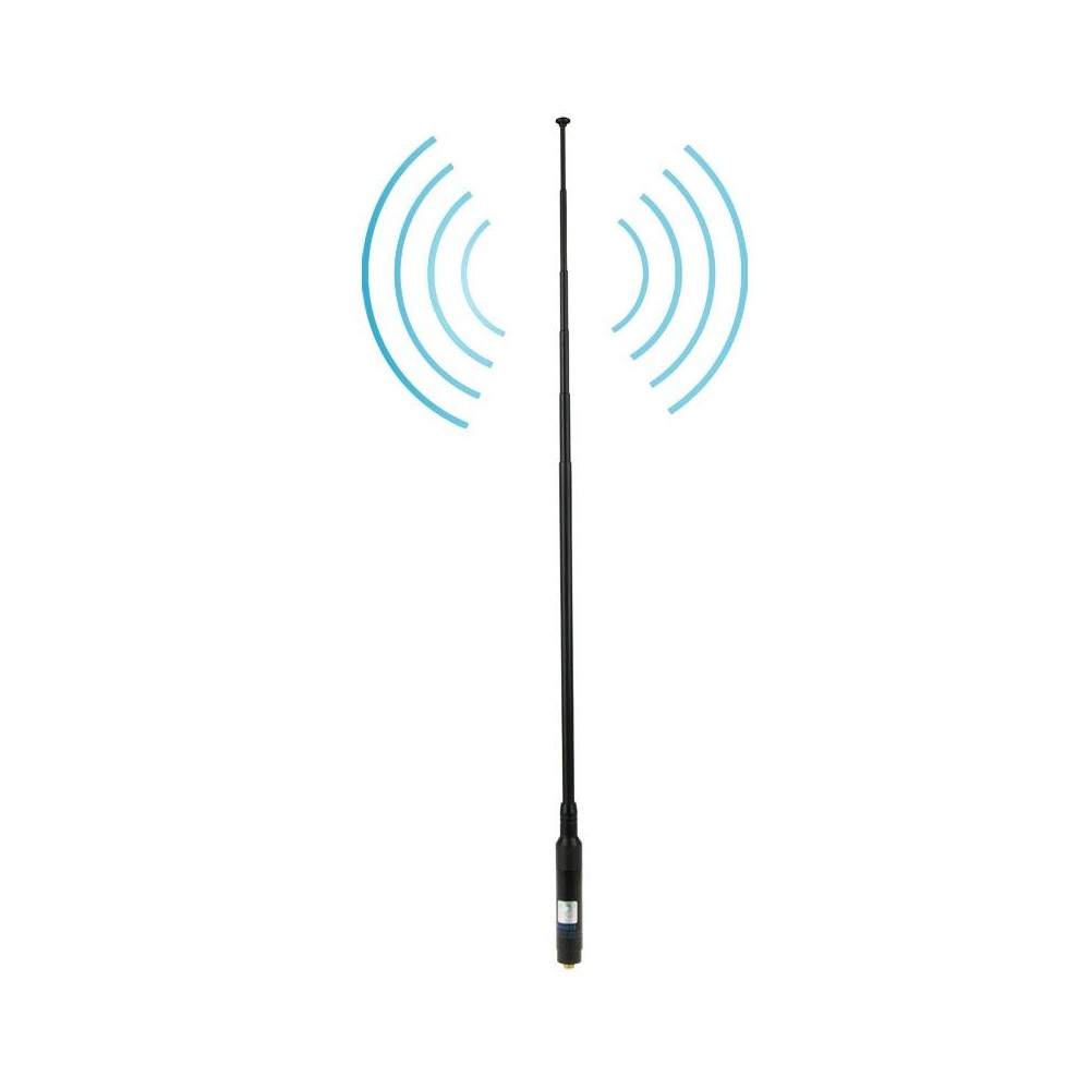 RH660S Dual Band 144/430MHz High Gain SMA-F Telescopic Handheld Radio Antenna for Walkie Talkie, Antenna Length: 108.5cm