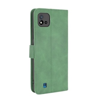 For OPPO Realme C11 (2021) / Realme C20 Solid Color Skin Feel Magnetic Buckle Horizontal Flip Calf Texture PU Leather Case with 