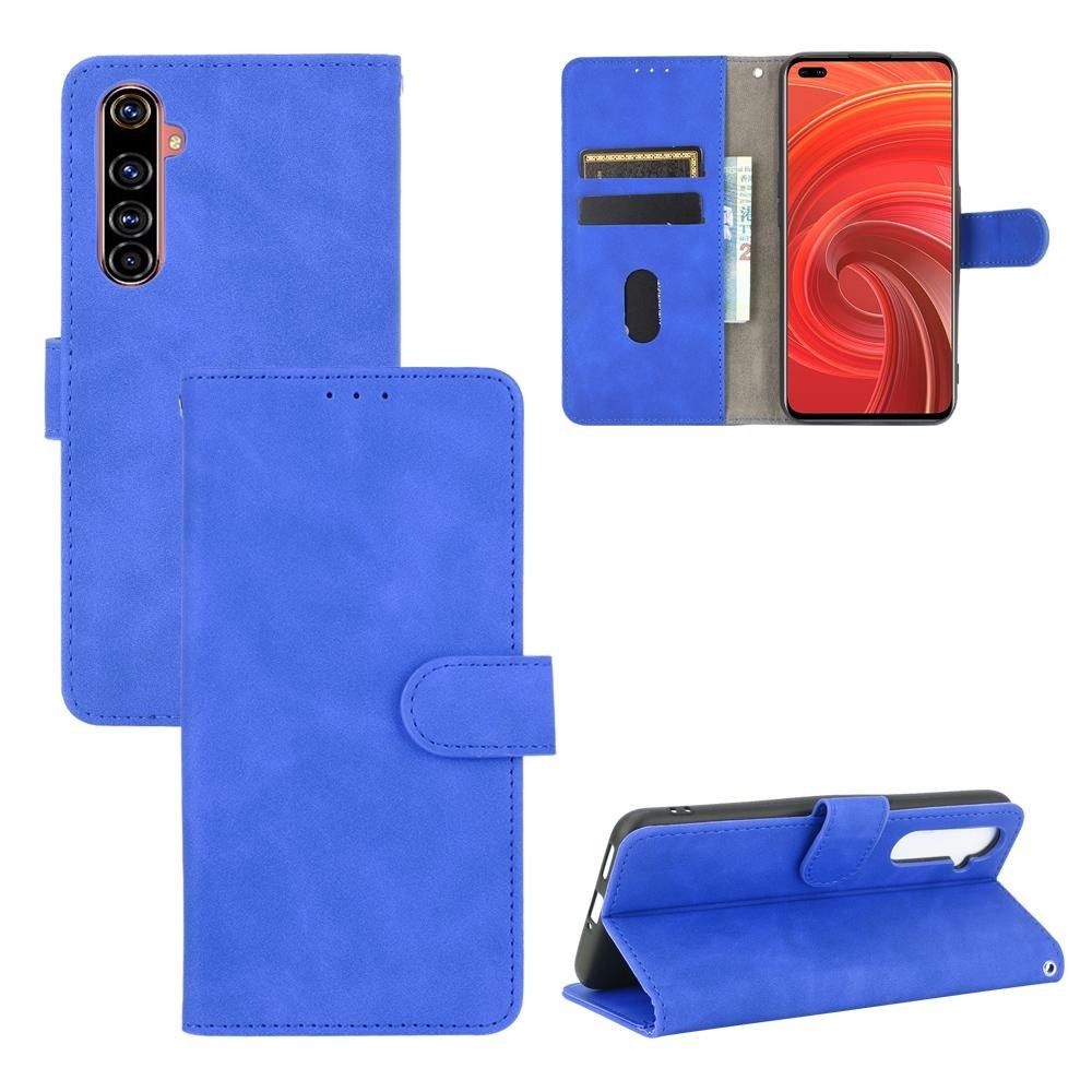 For OPPO Realme X50 Pro / X50 Pro 5G Solid Color Skin Feel Magnetic Buckle Horizontal Flip Calf Texture PU Leather Case with Hol