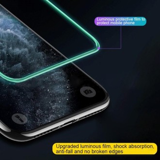 For iPhone 12 mini 25pcs Luminous Shatterproof Airbag Tempered Glass Film