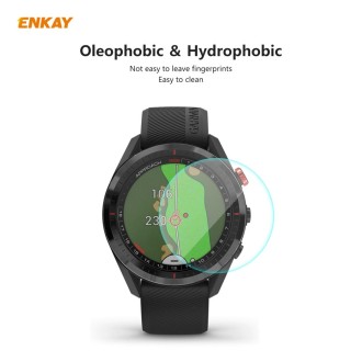 For Garmin Approach S62 2 PCS ENKAY Hat-Prince 0.2mm 9H 2.15D Curved Edge Tempered Glass Screen Protector  Watch Film