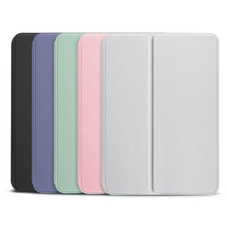 For iPad mini 6 Pure Color Dual-Folding Horizontal Flip Leather Tablet Case with Holder & Sleep / Wake-up Function(Black)