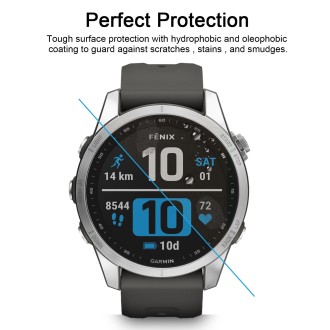 50 PCS 0.26mm 2.5D 9H Tempered Glass Film Screen Protector For Garmin Fenix 7S