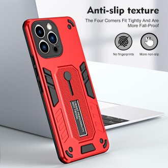 For iPhone 14 Pro Variety Brave Armor Finger Loop Holder Phone Case(Red)